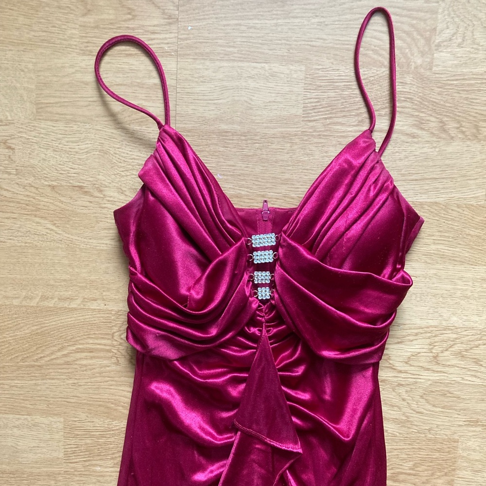 VTG 90s Masquerade Red Dressy Gown - Picture 5 of 7
